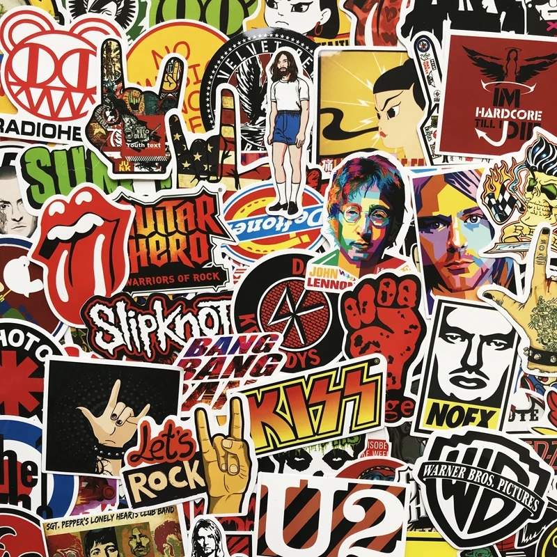 110 шт Наклейка в стиле рок музыка Ретро группа граффити наклейки JDM для DIY гитары