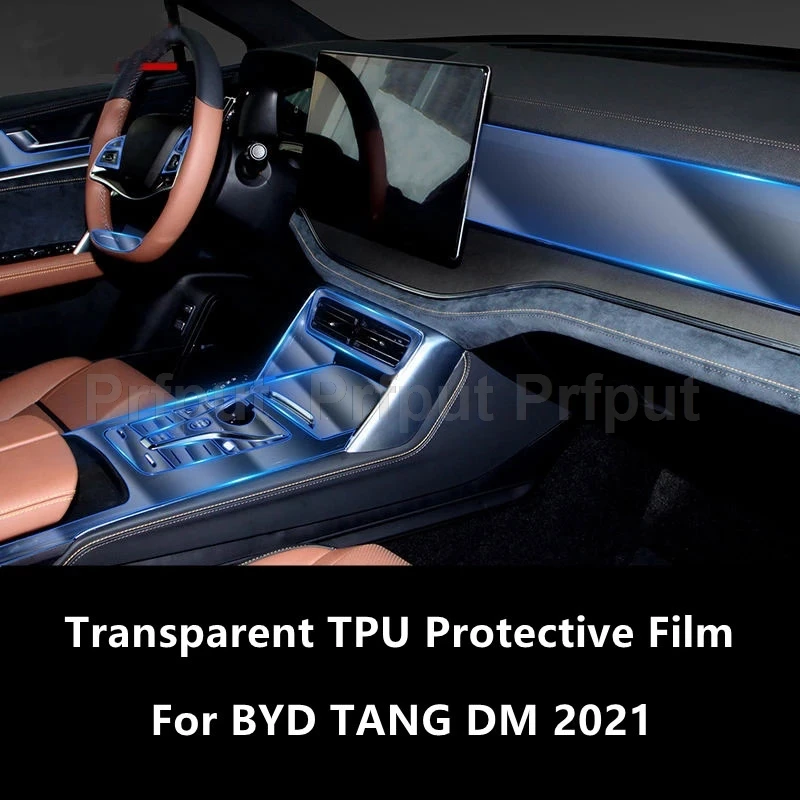 

For BYD TANG DM/TANG EV 2021 Car Interior Center console Transparent TPU Protective film Anti-scratch Repair film Accessories
