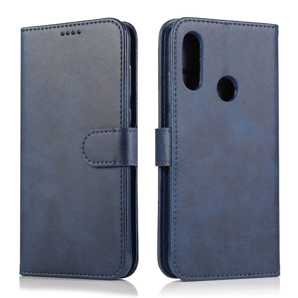Blue Кожаный чехол для huawei Y5 Y9 Y7 Y6 P Smart фоторамкой флип-бумажник чехол для huawei Y7 Y9 Prime Y5 Y6 - Цвет: Blue