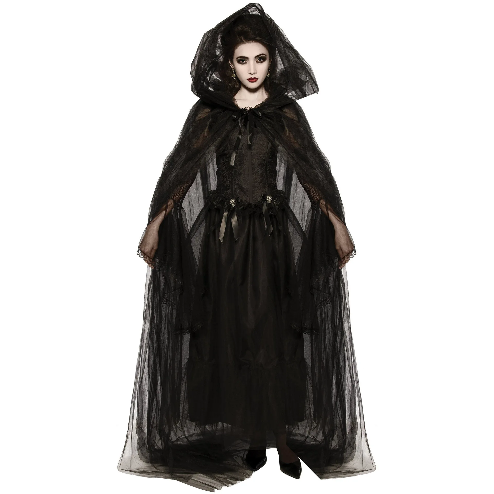 

Halloween Costume Role Playing Devil Vampire Bride Cloak Ghost Festival Witch Clothes Stage Dress Costumes For Women