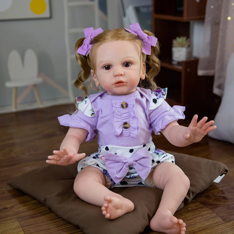 

24 '' Realistic Reborn Baby Silicone Doll Lifelike Bebe Reborn Dolls for Children Birthday Gift Princess Toy Dolls