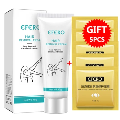 A 5Pcs eye cream EFERO крем для удаления волос ноги руки подмышки депиляция крем для волос безболезненный Гладкий депиляционный крем для волос ремонт кожи для женщин 1 шт - Цвет: A 5Pcs eye cream