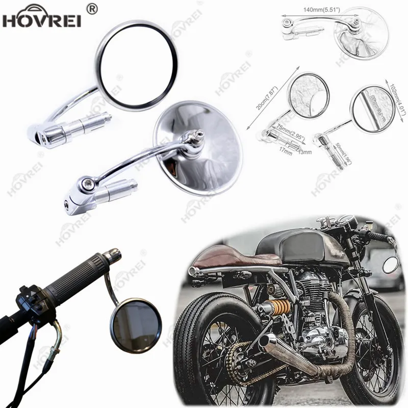 Боковые зеркала для мотоцикла алюминиевые треугольные заднего вида 8 мм 10 Harley