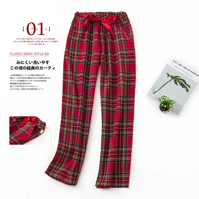 2020 Весна Плюс Размер Домашняя одежда Женская Повседневная Пижама клетчатая