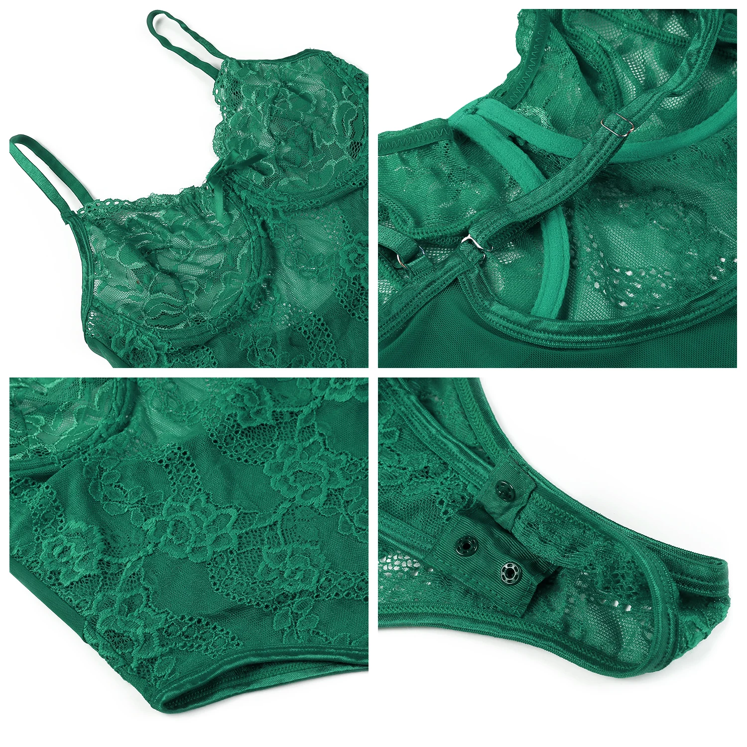 

Joyaria Sexy Babydoll One Piece Lingerie for Womens Sexy Teddy Snap Crotch Lace Bodysuit Lace Lingerie Erotic Women Night