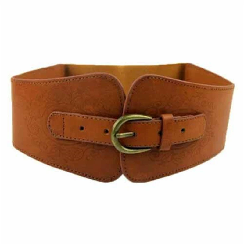 

Womens Waistband Belt Wide Faux Leather Fashion Elastic Stretch Corset Cinch