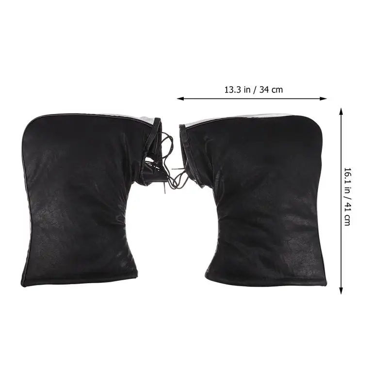

Motorcycle Handlebar Windproof PU Winter Thick Warm Handlebar Muffs Thermal Cover Gloves Universal for Motorcycles Scooters