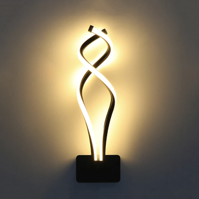 Светодиодная настенная лампа зеркальный светильник бра для ванной черного цвета