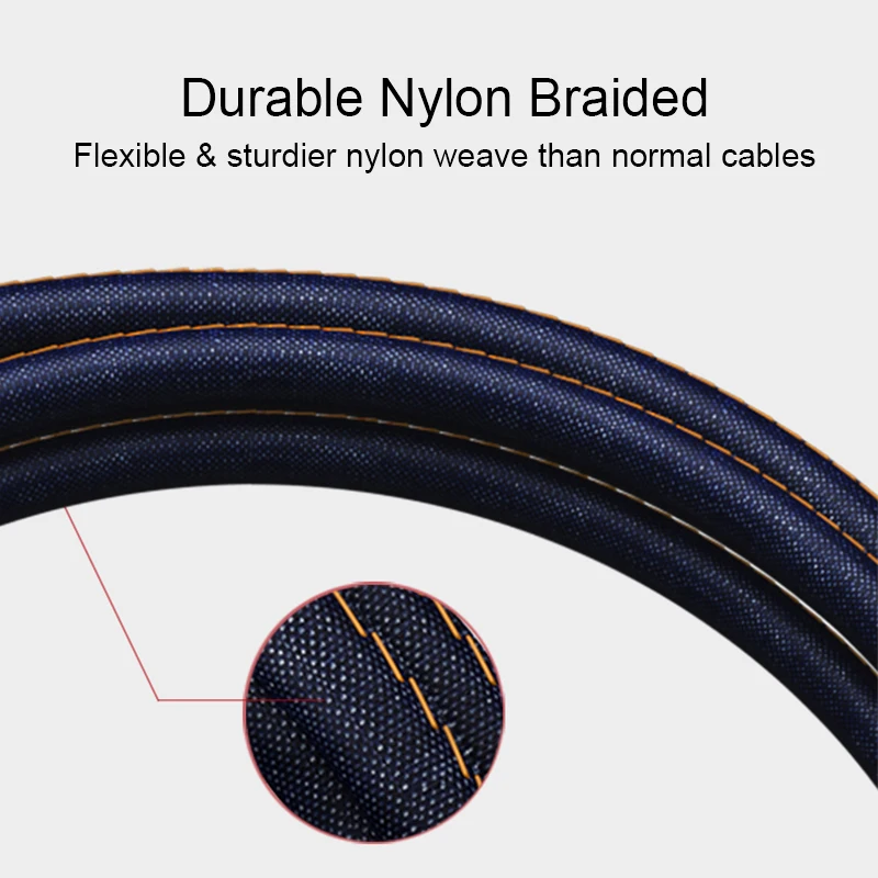 SAMZHE USB 2.0 Type C Cable Jeans Fabric 5V 3A Fast Charge Denim Braided Phone for Xiaomi Huawei Letv Samsung | Мобильные телефоны