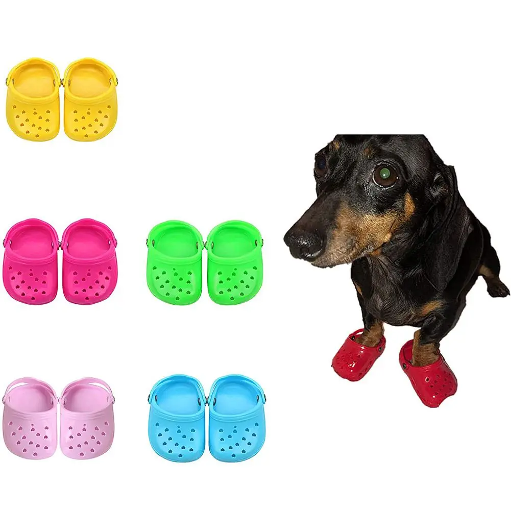 Summer Dog Shoes Hollow Out Slippers Pet Breathable Beach Flip Flops Casual Slip-on Flats Sandals Puppy Small Dog Hole Shoes