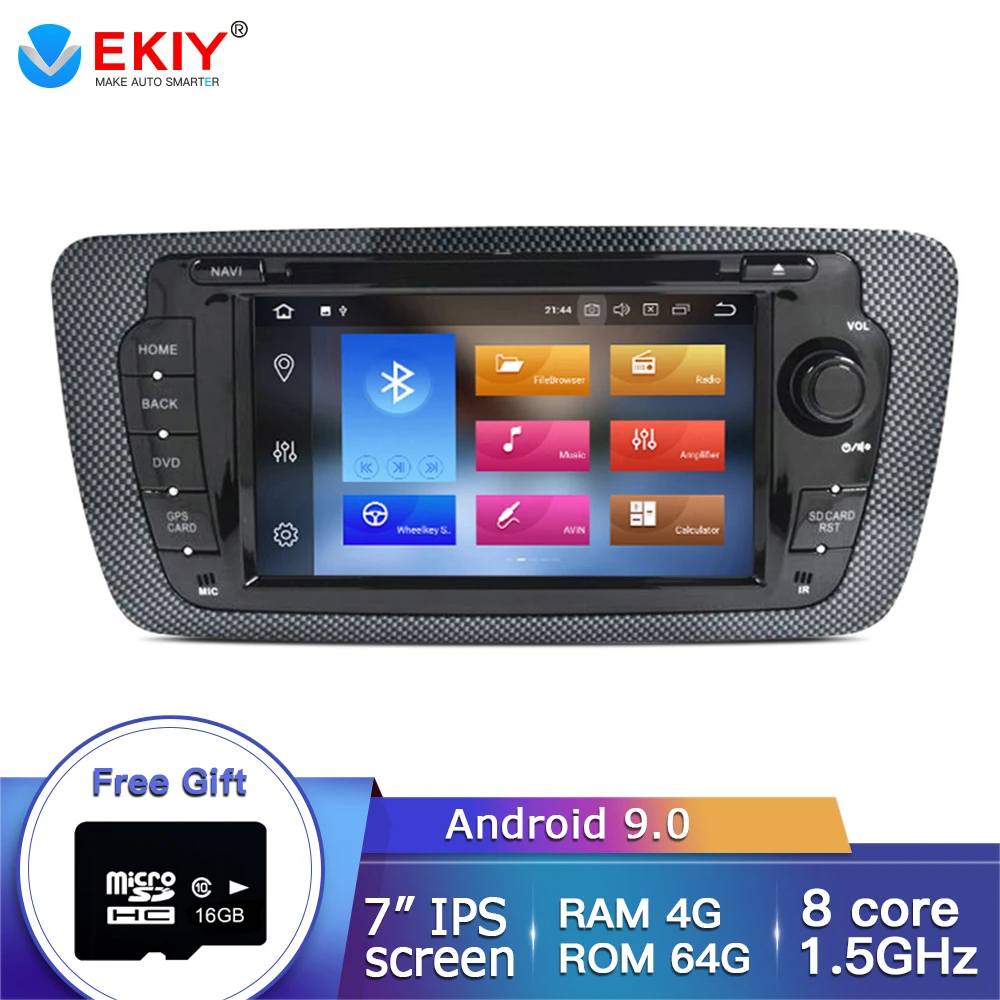 Автомагнитола EKIY 7 &quotips Android 9 0 для Seat Ibiza 2009 2010 2012 2013 gps навигация 2 Din экран Радио