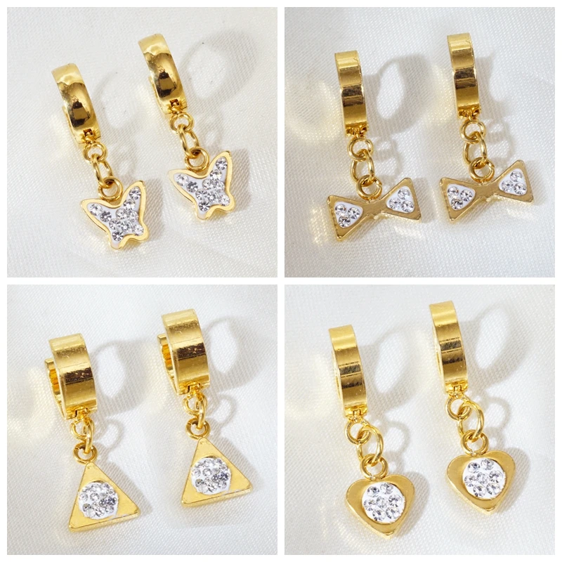 Серьги модные ювелирные изделия опт геометрические нержавеющая сталь маленькие