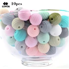 LOFCA 10 шт., силиконовые резьбовые круглые резьбовые бусины 15 мм