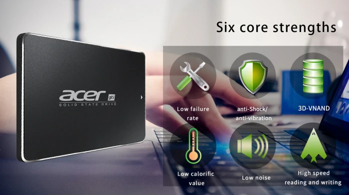 Acer SSD 1 ТБ 500GB 250GB Внутренний твердотельный накопитель SATA3 2,5 дюймов для рабочего стола/Notebo ASN9A0/9B0/9C0 ok/Интегрированная машина