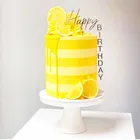 Новый Топпер для торта С Днем Рождения розовое золото акрил вертикальный креативный Золотой Топпер для торта для украшения для торта для вечеринки на день рождения