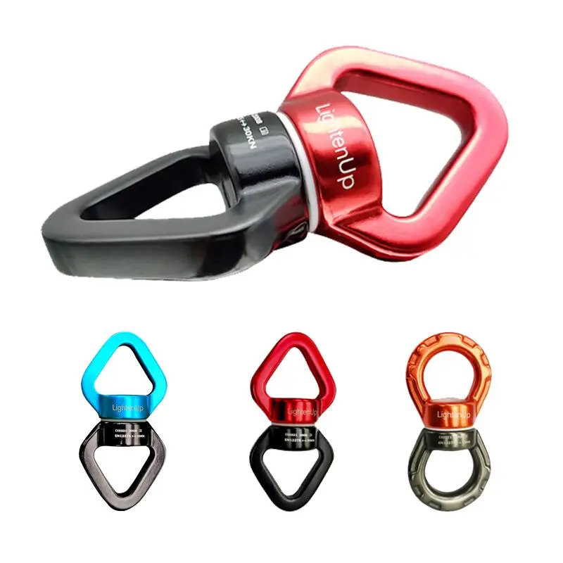 

Safety Rotational Device Hanging Accessory for Rock Climbing, Hanging Hammock Rope Swivel Connector Black Blue Red Orange