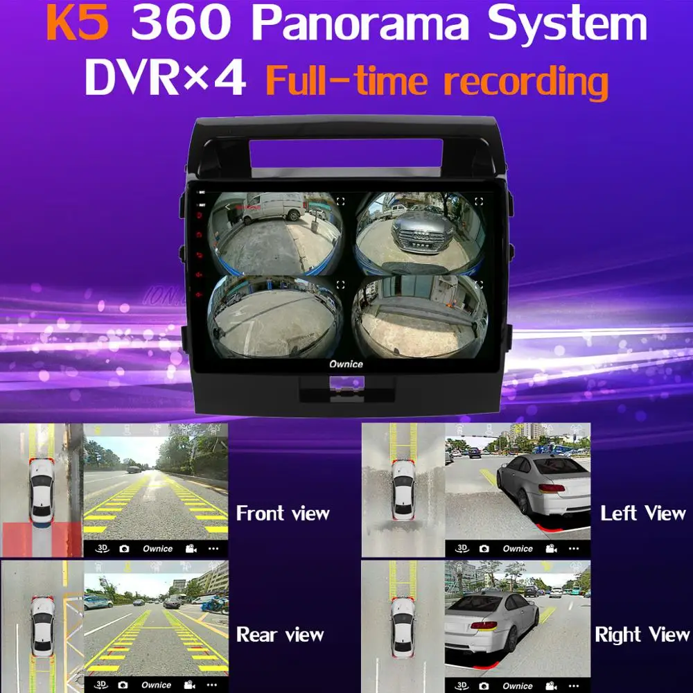 360 ° 4* AHD камера Android 9,0 8 ядерный 4 Гб ОЗУ+ 64 ГБ SPDIF DSP CarPlay Автомобильный gps радио плеер для Toyota Land Cruiser 11 200 2007
