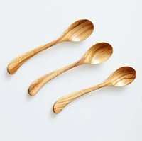 cuchara de madera de olivo para sopa cuchara de madera para comer mezclar batir cocinar cuchara de miel con mango largo