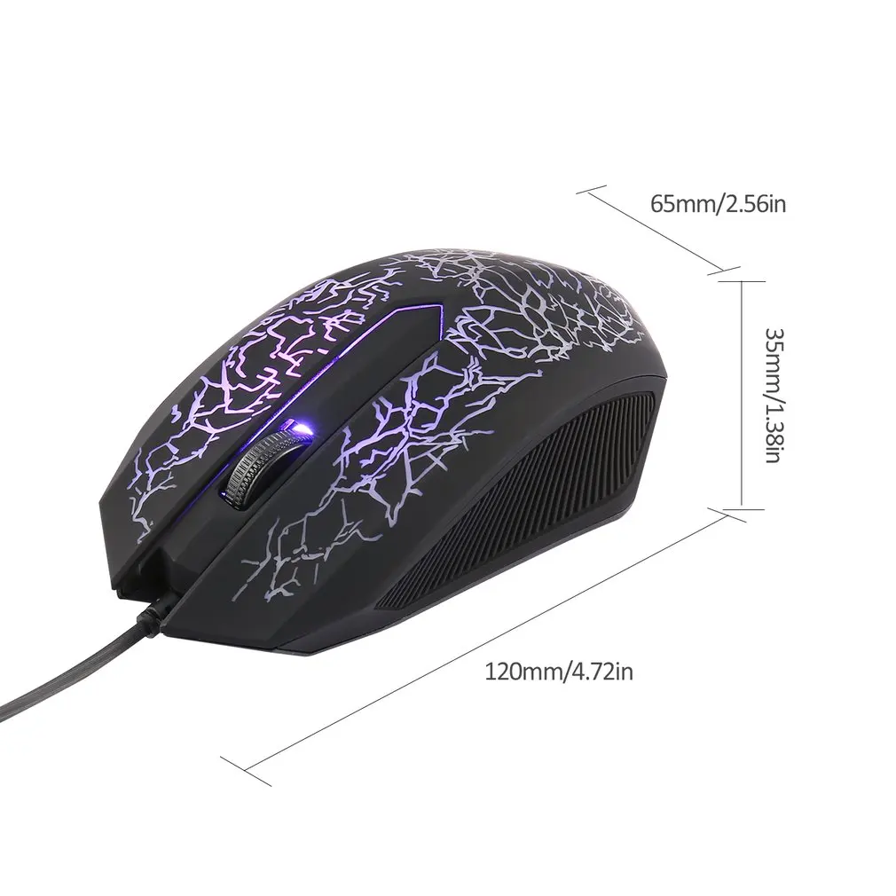 5500 точек/дюйм USB Проводная игровая мышь 3D LED оптическая 7 кнопок Pro Gamer компьютерные