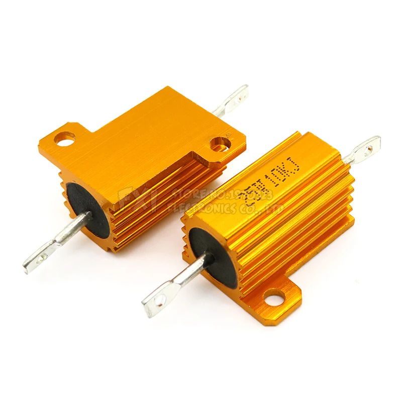 25 Вт алюминиевый мощный металлический корпус чехол с проволочным резистором 0 01 ~