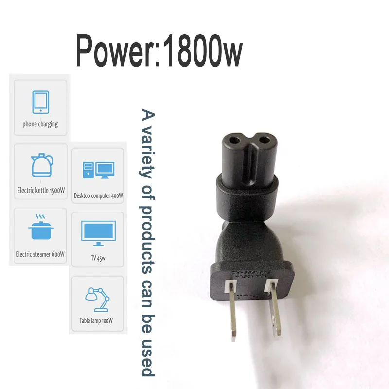 2 зубчатый адаптер с американской вилкой на восемь хвостов прямоугольный