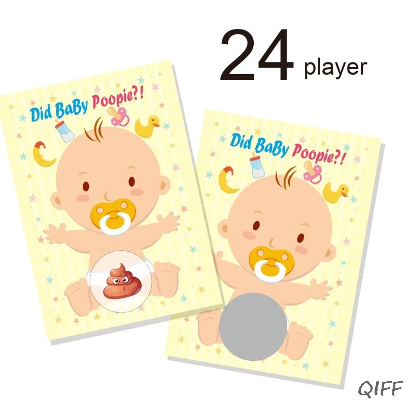 Baby Shower Scratch Off Game Raffle Card Gender Neutral Boy Girl Funny Activity | Мать и ребенок