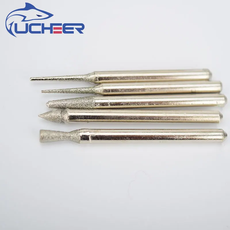 Алмазные/титановые боры UCHEER 3 мм 30 шт./компл. для дрели Dremel детали гравировки