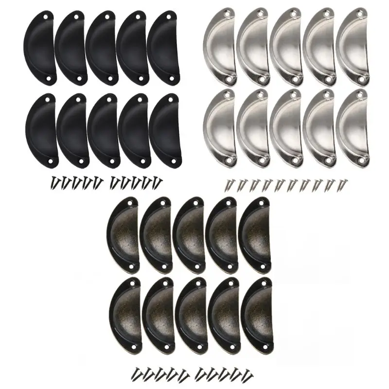 10 шт. Ретро металлическая ручка для ящика кухонного шкафа дверные ручки и