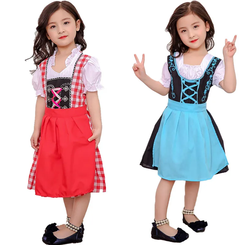 Хэллоуин дети девочки Немецкий Октоберфест Dirndl девушка официантка Детский