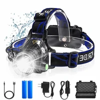 d2 8000lm led usb headlamp 18650 rechargeable torch zoom head lights waterproof forehead headlights hunting mining fishing light