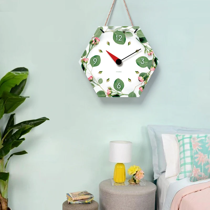 

Nordic style Wall Clock Made of Toughened Glass Anti-Fall Quartz movement Mute Wall Clock12 inch