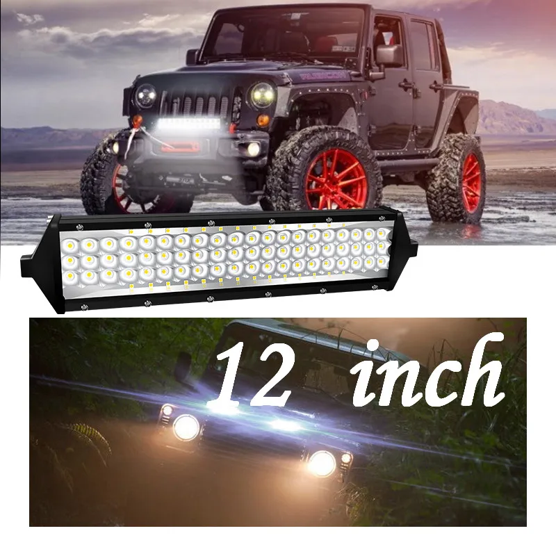12 дюймов внедорожный светодиодный светильник фонарики световая балка прожектор
