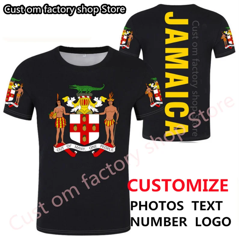 

JAMAICA t shirt diy free custom made name number Summer style Men Women Fashion Short sleeve funny T-shirts The casual t shirt