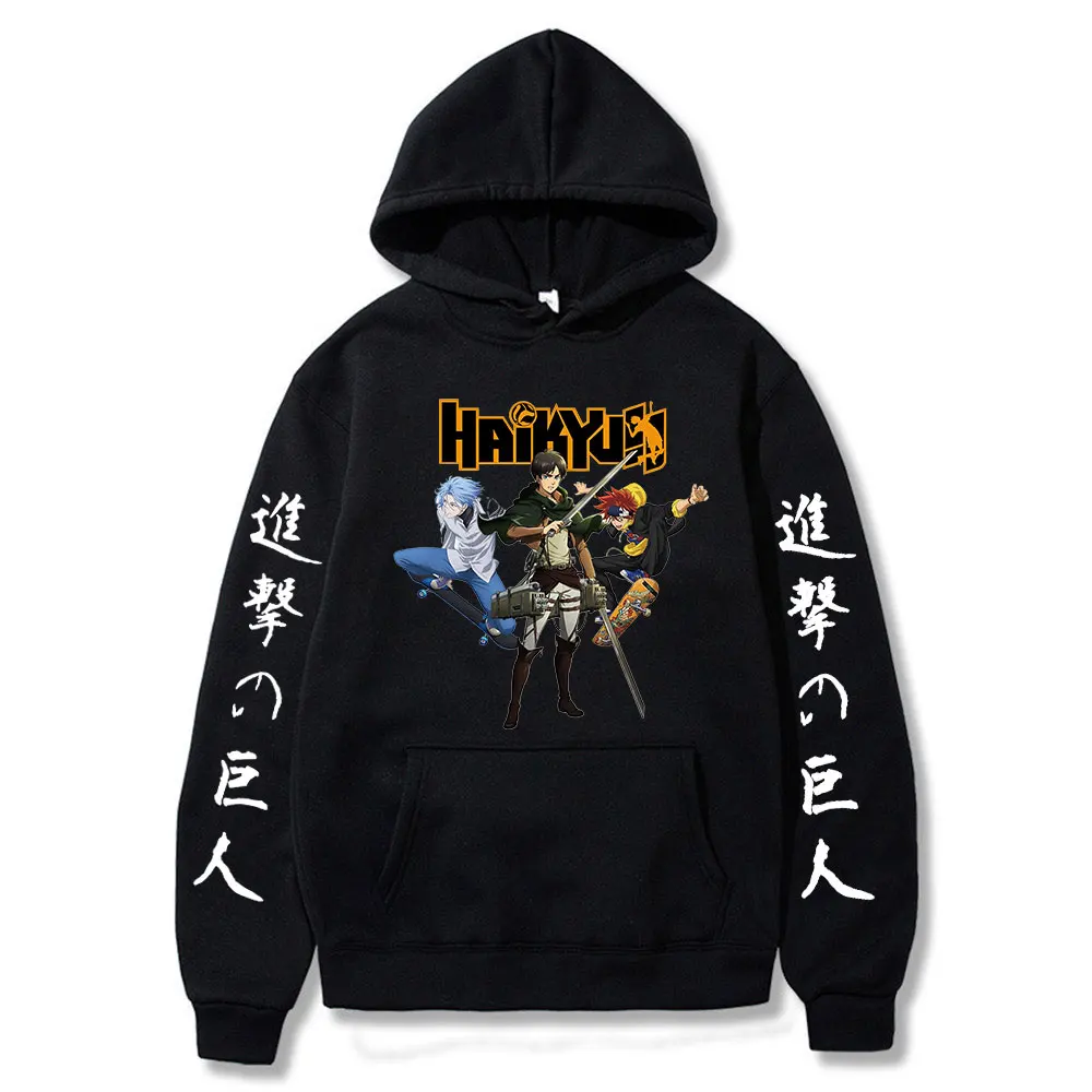 

Anime Haikyuu Jujutsu Kaisen Sk8 The Infinity Attack on Titan Printed Hoodie Casual Harajuku Pullover Sweatshirt Hoodie Tops