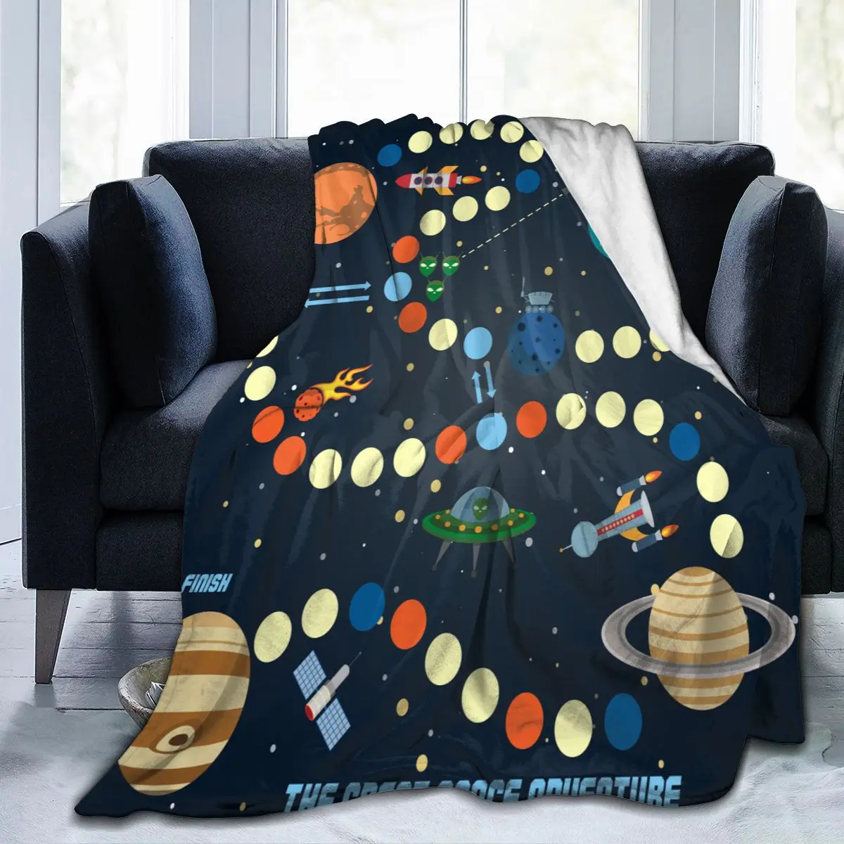 

Flannel Blanket Solar System Soft Thin Fleece Blanket Bedspread Cover for Bed Sofa Home Decor Dropship