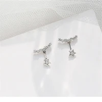 new fashion cz zircon stud earring for women korean personality wild hipster star earrings jewelry wholesale gift