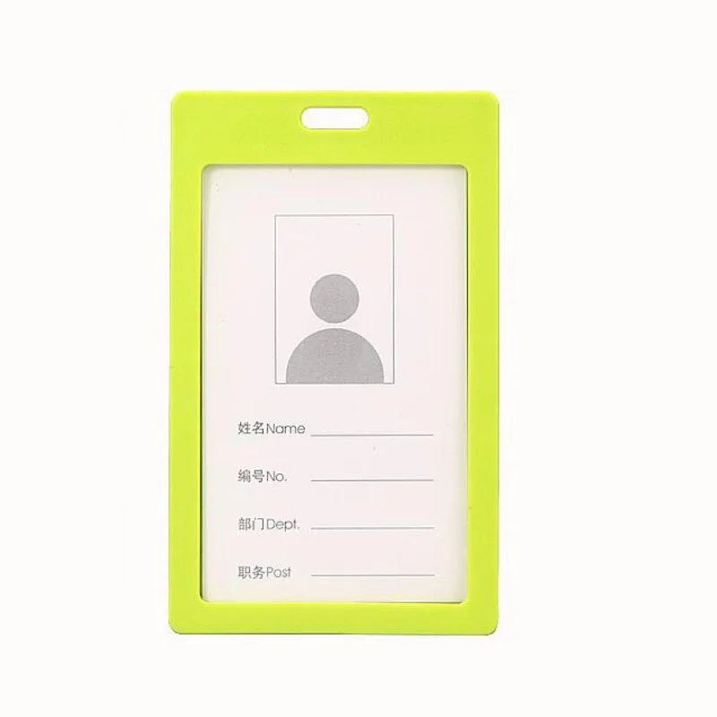 

Colorful Work Business Office School Bank ID Card Holder Vertical Card Case Cover Employee Student Nurse Staff Accessories
