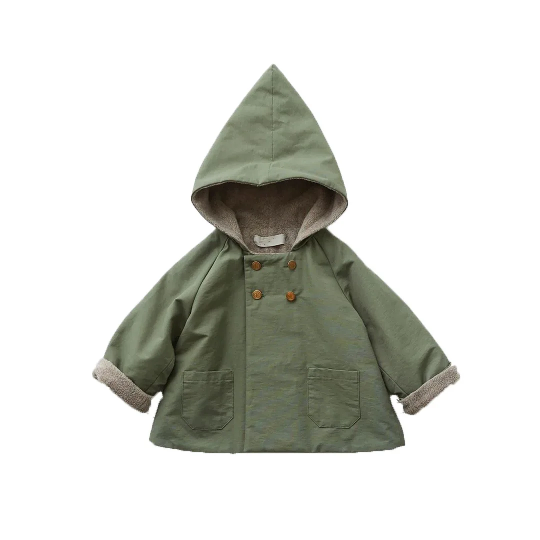 

Pre-sale 2020 Girls Elf Hat Korean Plus Velvet Windproof Jacket Ins Children's Winter Jacket Boys Autumn Cotton Jacket