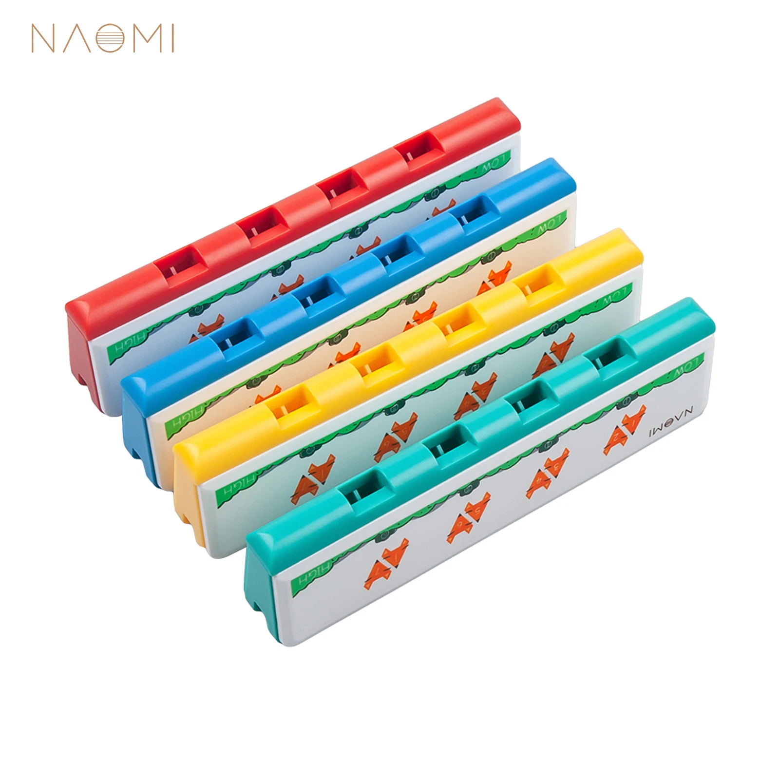 

NAOMI Kids Harmonica Plastic Diatonic Harmonicas with 4 Holes 8 Notes