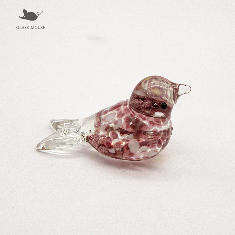 Мини муранское стекло Птица орнамент ручная работа животное Статуэтка