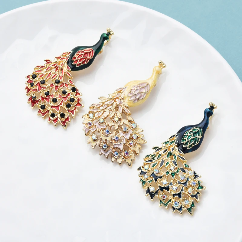 Женская эмалированная брошь Wuli &amp baby разноцветная зимняя в виде разноцветного