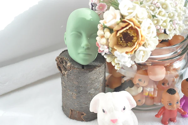 Оригинальная кукла с головой черного цвета коллекционная антикварная для