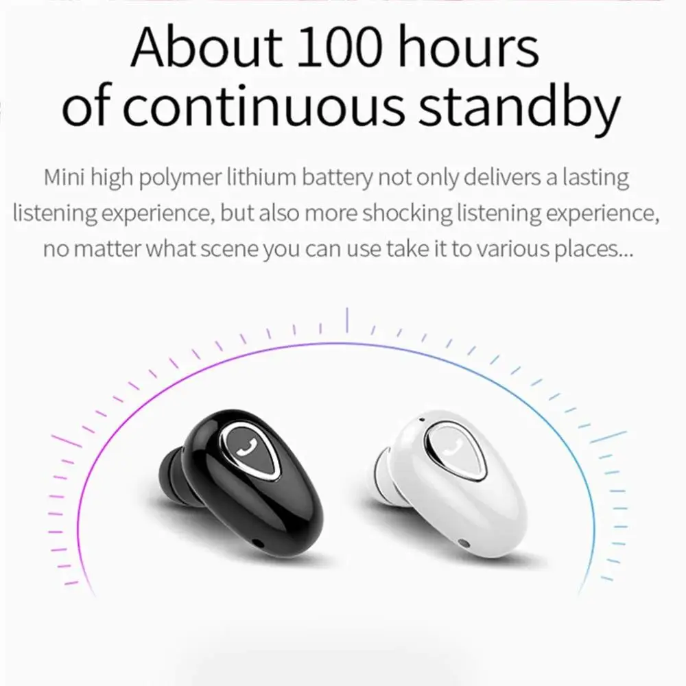Fanshu Bluetooth-наушники Миниатюрные невидимые стереонаушники Беспроводные наушники
