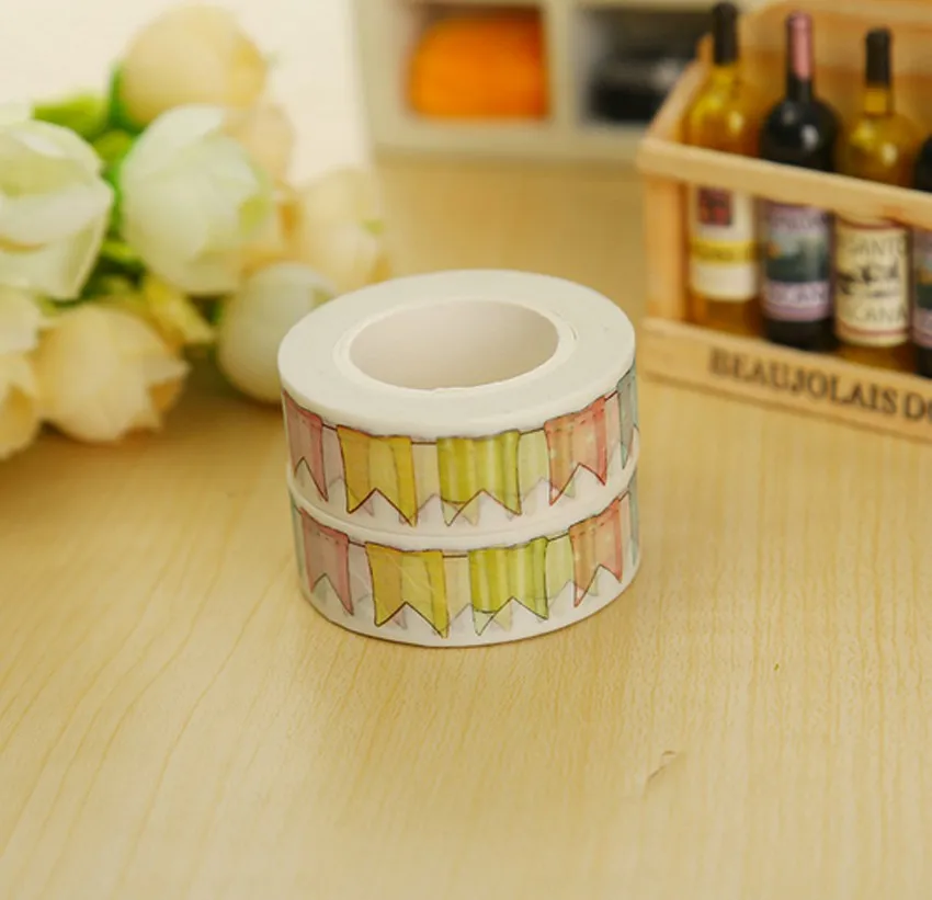 1x Colour Flag Washi Tape DIY Decoration Scrapbooking Masking adhesive For Sticker Photo Album | Дом и сад