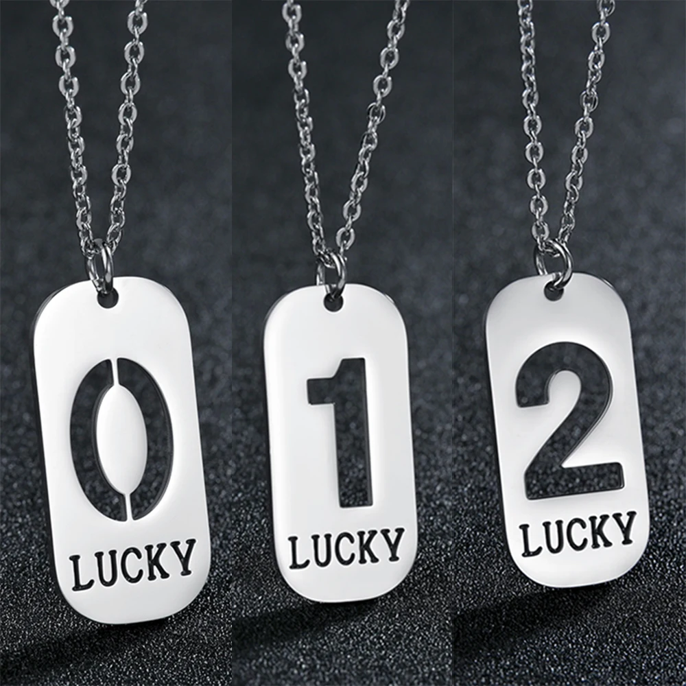 Подвеска из нержавеющей стали с арабскими цифрами 0 1 2 3 4 5 6 7 8 9 | Украшения и