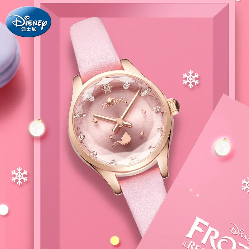 Детские кварцевые наручные часы Disney frozen тонкие простые темпераментные для