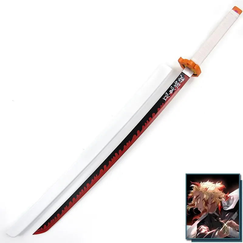 Аниме Demon Slayer: Kimetsu No Yaiba косплей реквизит Tanjirou Kamado Fire Spirit Shen Le деревянный меч