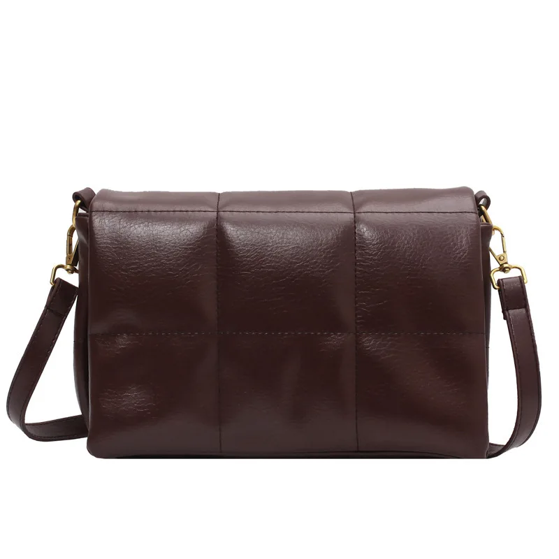 

2021 Winter New Korean Fashion Ladies Embroidered Thread Small Square Bag Retro High Quality All-match Shoulder Messenger Bag