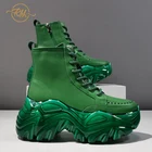 Женская обувь в европейском стиле, женская обувь из натуральной кожи, Новинка лета 2021, обувь на платформе, белые модные женские кроссовки