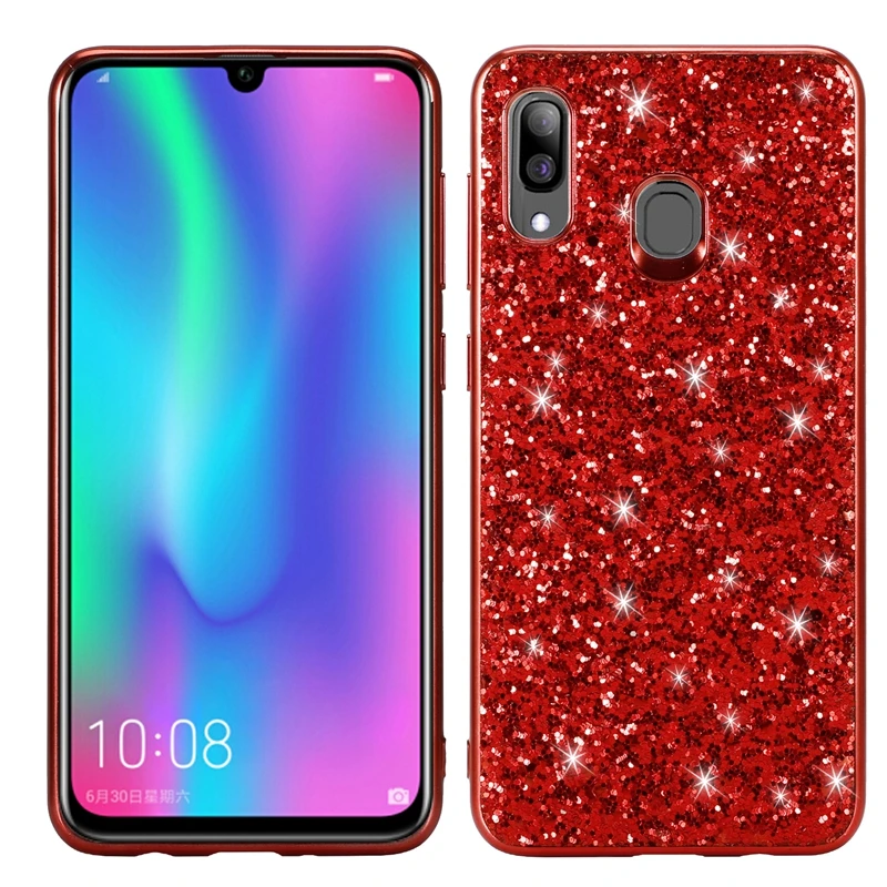 04 Блестящий жесткий чехол для samsung Galaxy A20 Мягкая силиконовая Обложка Бампер для samsung A20 A 20 A205F A205 SM-A205F Чехлы Bling - Цвет: 04